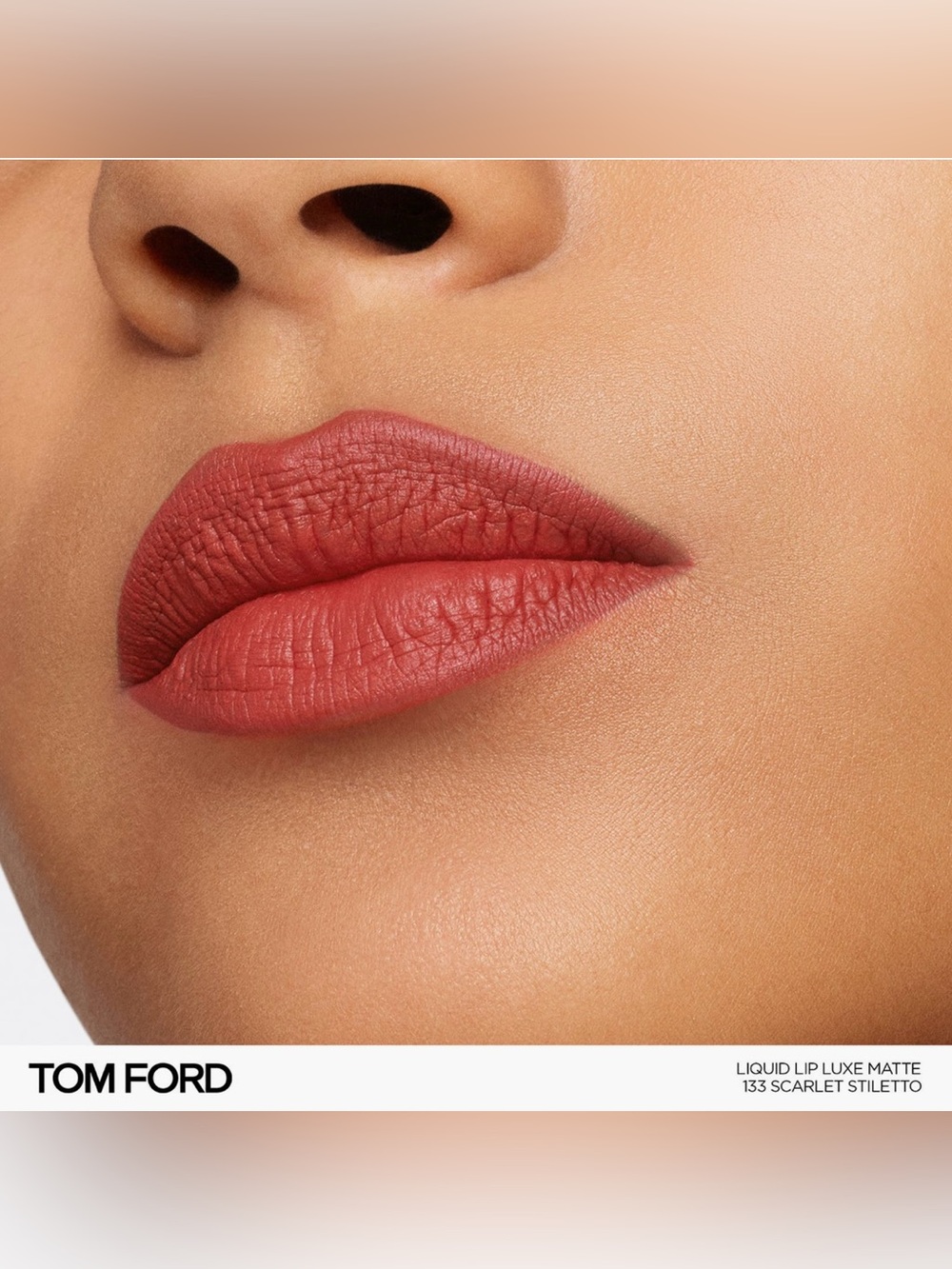 TOM FORD Liquid Lipstick Luxe Matte Color: 133 Scarlet Stiletto - Picture 6 of 15